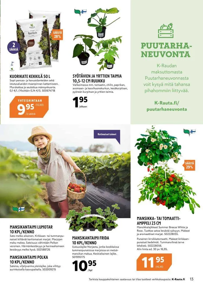 Autta alkuun ja eteenpain voimassa alkaen 24. toukokuuta - 4. kesäkuuta 2024 - Tarjouslehti sivu 13