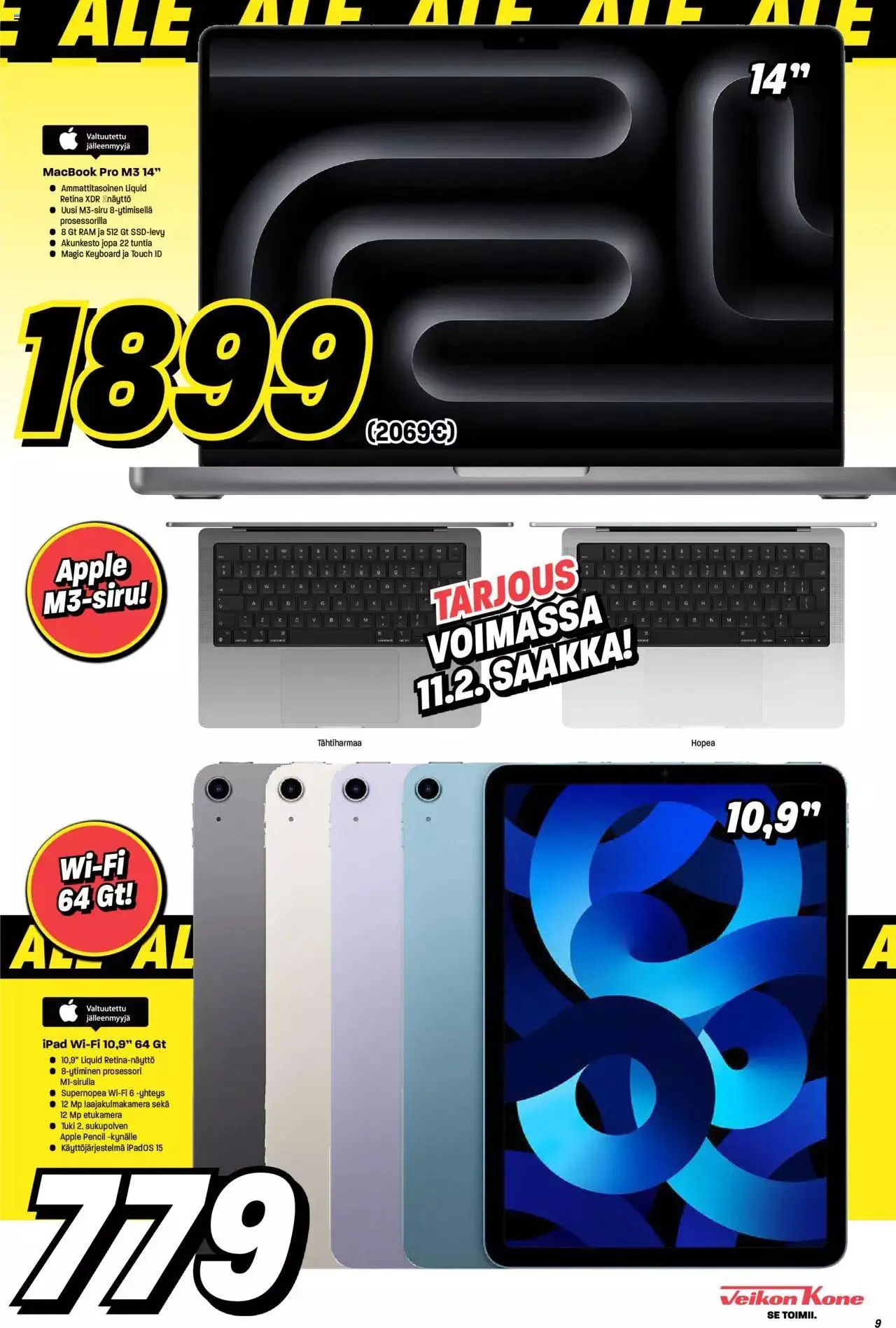 Veikon Kone tarjoukset voimassa alkaen 29. tammikuuta - 4. helmikuuta 2024 - Tarjouslehti sivu 9