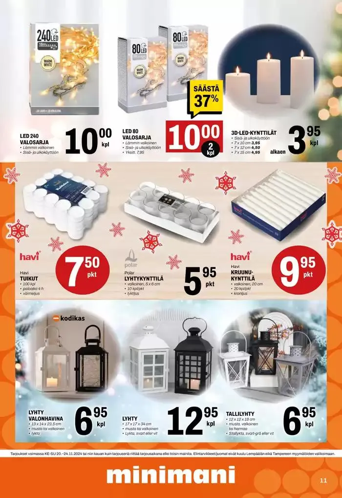 Minimani Yhtiöt Oy voimassa alkaen 20. marraskuuta - 4. joulukuuta 2024 - Tarjouslehti sivu 11