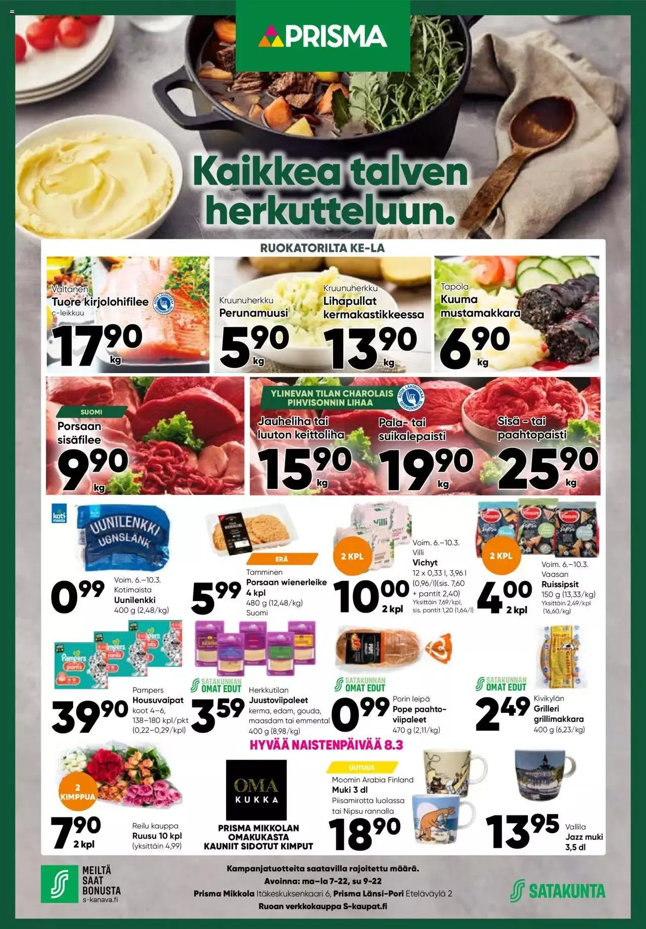 Prisma tarjoukset voimassa alkaen 6. maaliskuuta - 10. maaliskuuta 2024 - Tarjouslehti sivu 1