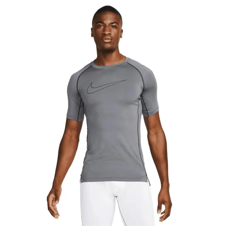Nike Pro Dri-FIT Top Short Sleeve, miesten t-paita, Iron Grey/Black/Blac