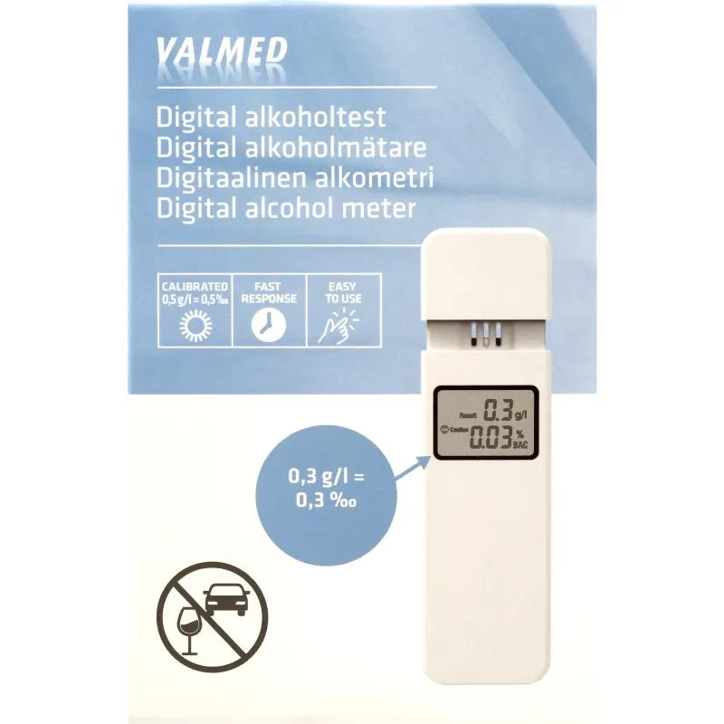Digitaalinen alkometri Valmed 1 kpl