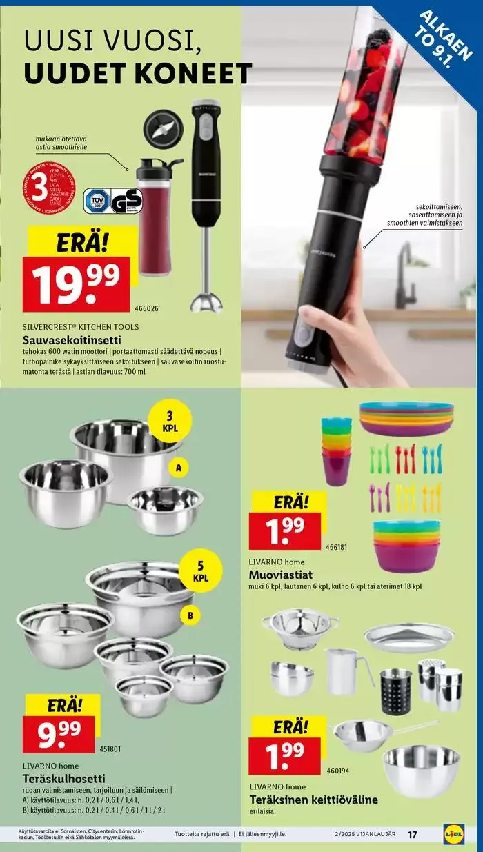 Tarjouksia tarjoushaukoille voimassa alkaen 6. tammikuuta - 15. tammikuuta 2025 - Tarjouslehti sivu 17