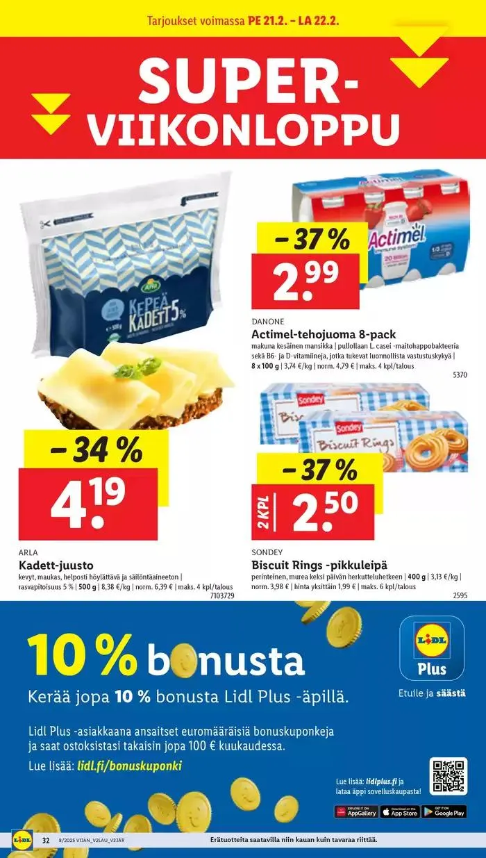 Huippudiilit ja alennukset voimassa alkaen 17. helmikuuta - 26. helmikuuta 2025 - Tarjouslehti sivu 36