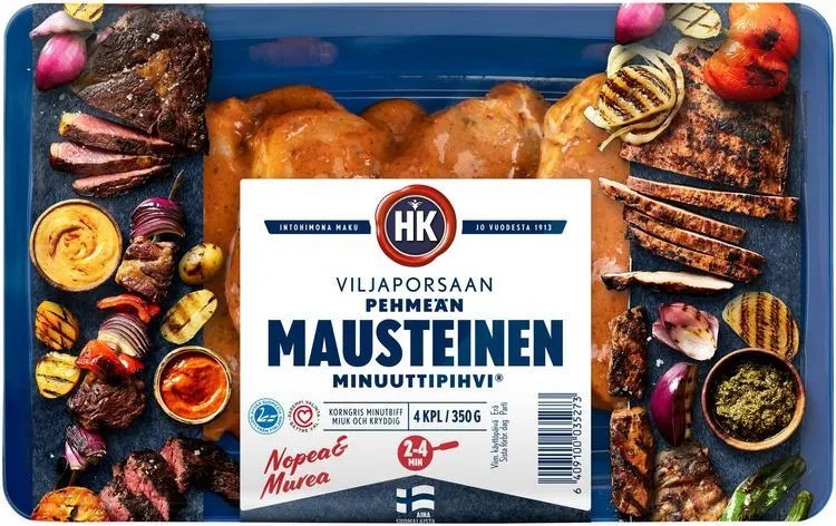 HK Viljaporsaan Minuuttipihvi 350g ® Pehmeän mausteinen