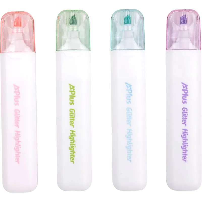 Korostuskynä A+plus 4 kpl glitter