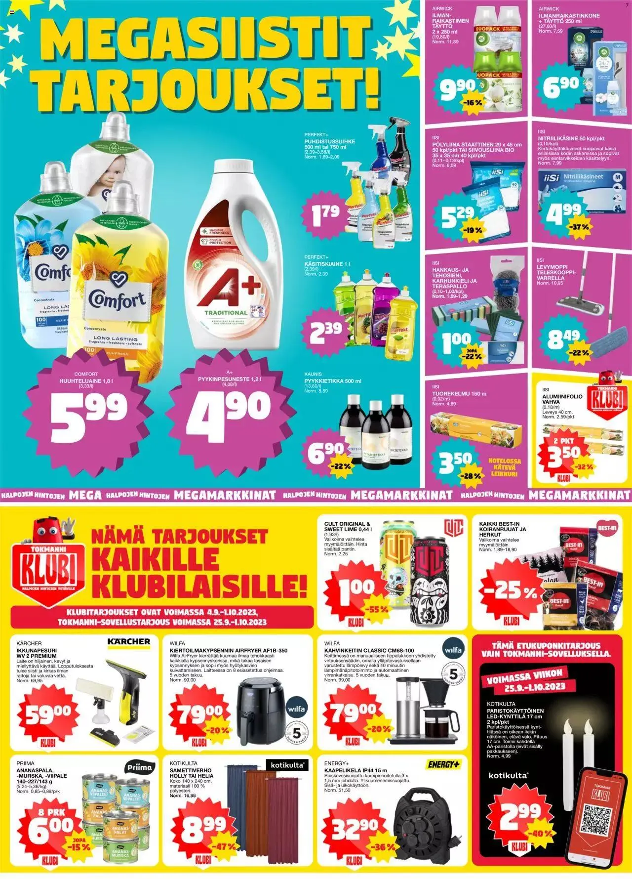 Tokmanni tarjoukset voimassa alkaen 25. syyskuuta - 1. lokakuuta 2023 - Tarjouslehti sivu 7