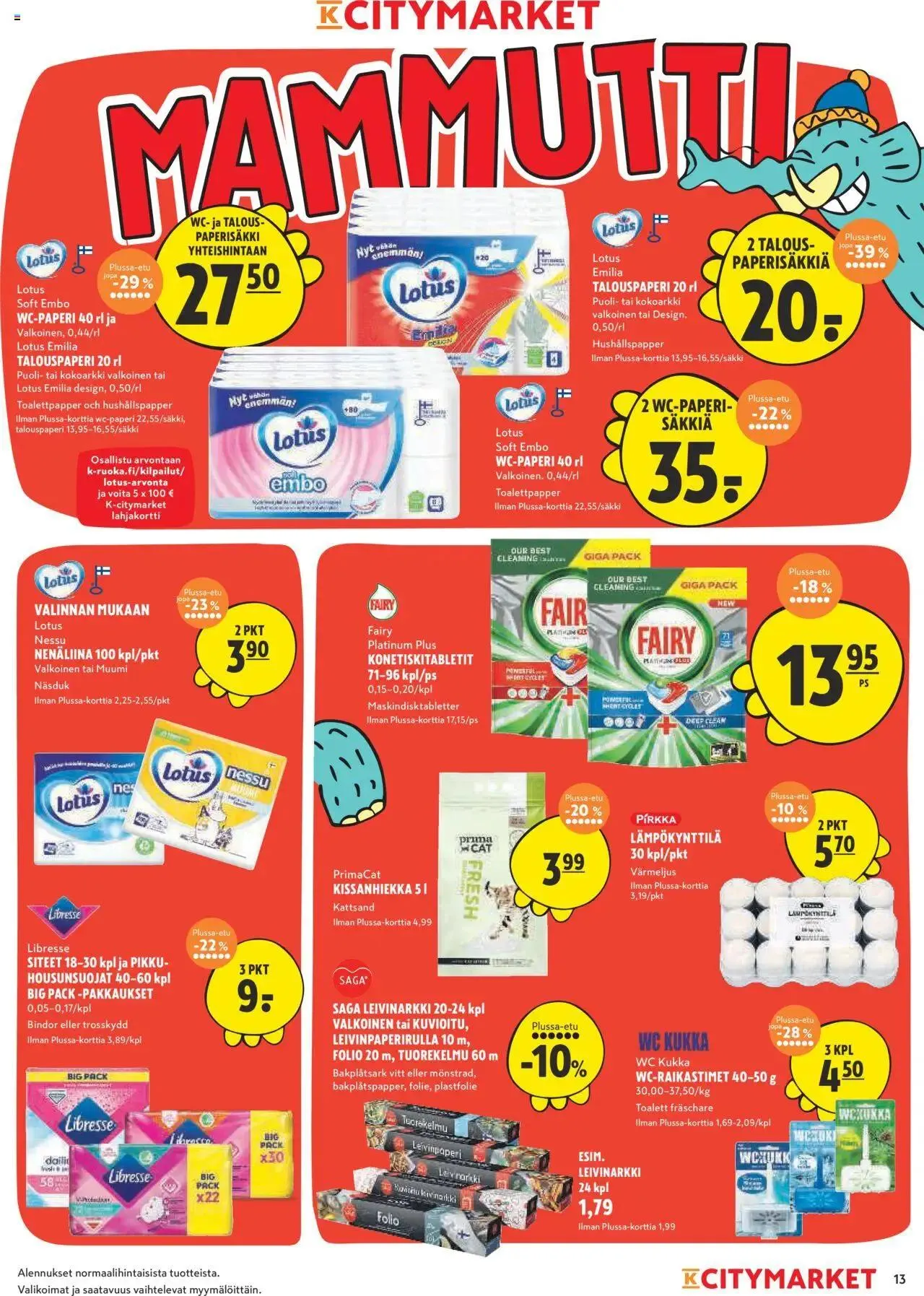 K-Citymarket tarjoukset voimassa alkaen 1. elokuuta - 11. elokuuta 2024 - Tarjouslehti sivu 13