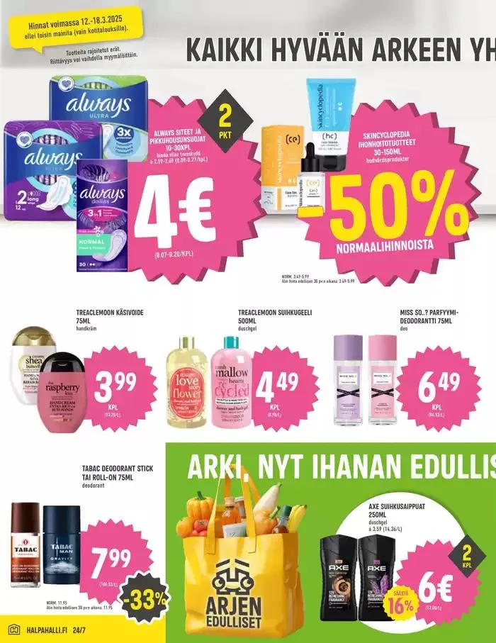HalpaHalli tarjoukset voimassa alkaen 12. maaliskuuta - 18. maaliskuuta 2025 - Tarjouslehti sivu 4