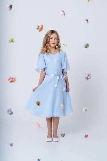 Mingnelin mekko 4360 Vaaleansininen