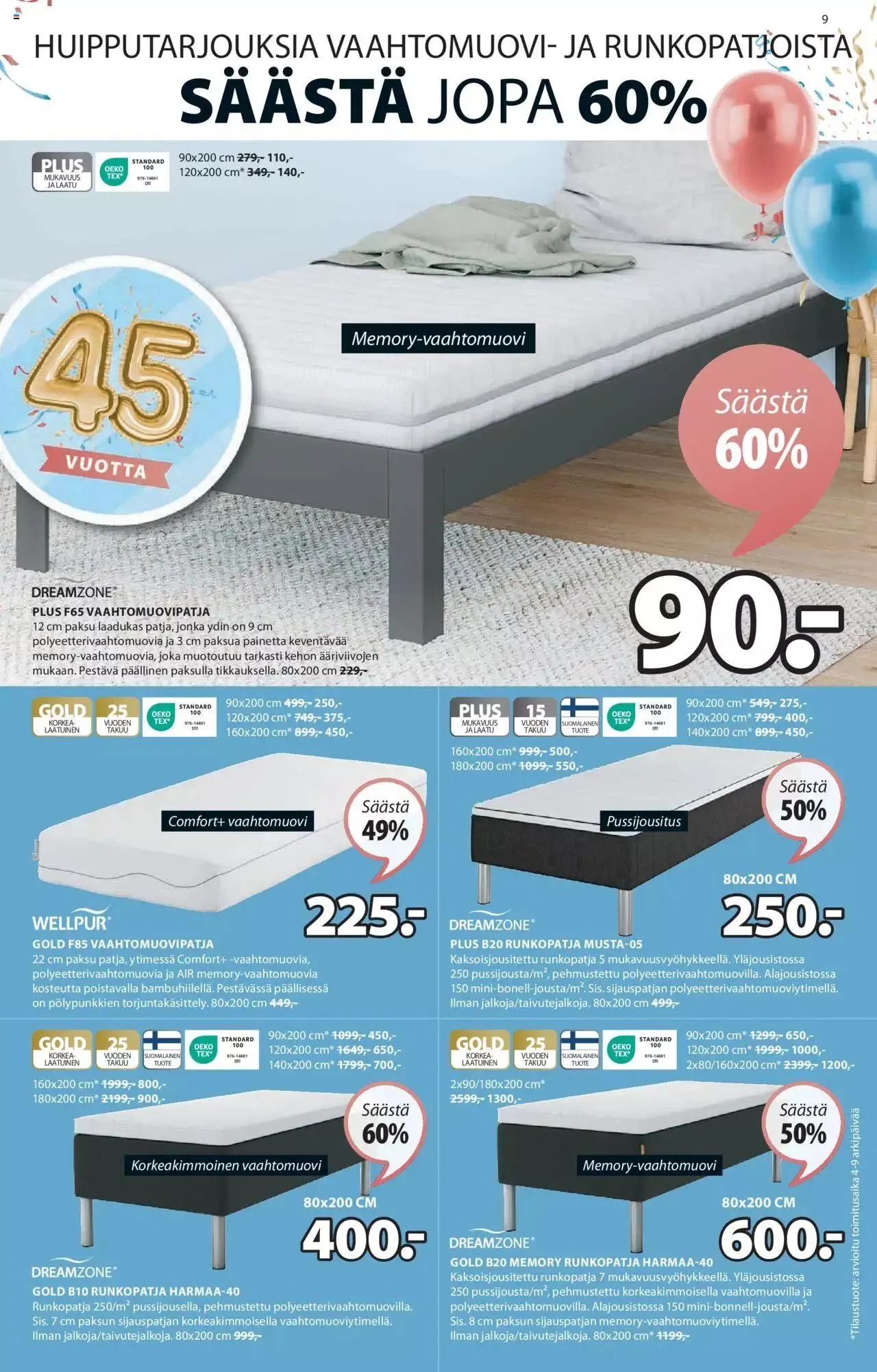 JYSK tarjoukset voimassa alkaen 15. huhtikuuta - 12. toukokuuta 2024 - Tarjouslehti sivu 9