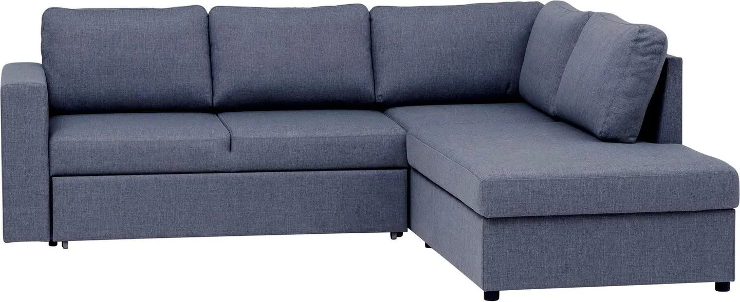 avokulmasohva vuoteella (oikea) antrasiitti