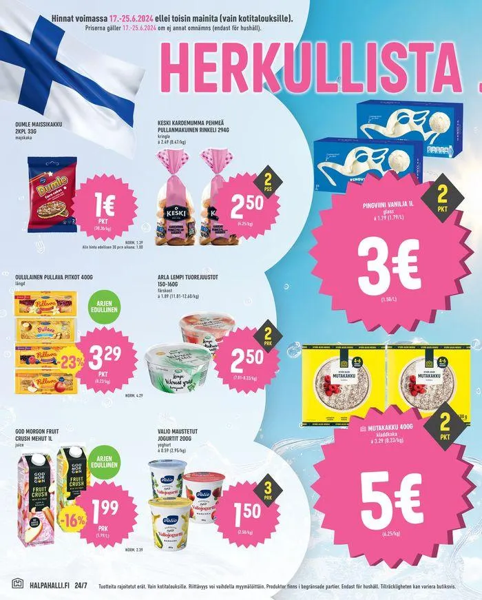 Halpa Juhannus! voimassa alkaen 18. kesäkuuta - 25. kesäkuuta 2024 - Tarjouslehti sivu 4