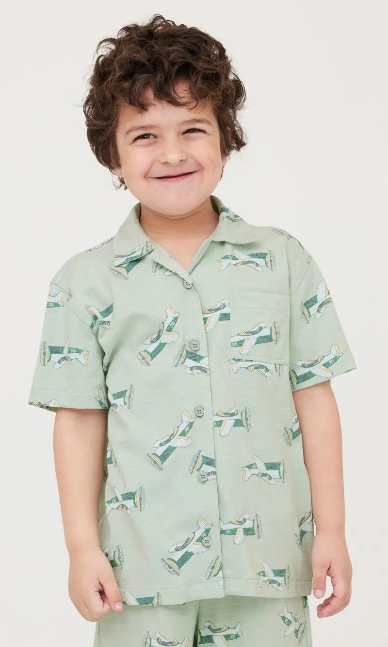 Lyhythihainen kuviollinen kauluspaita