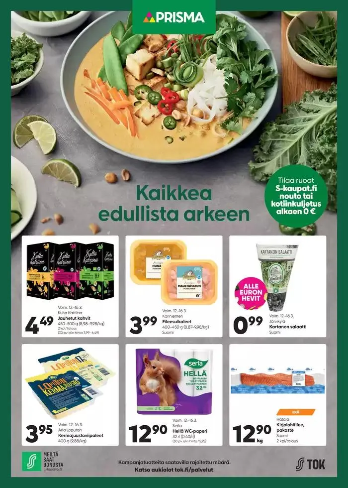Prisma tarjoukset 12.03 - 1