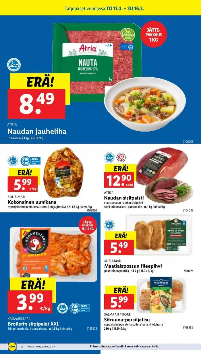 Lidl tarjoukset voimassa alkaen 10. maaliskuuta - 19. maaliskuuta 2025 - Tarjouslehti sivu 6