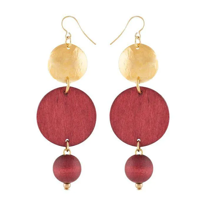 Ilta-korvakorut viininpunainen