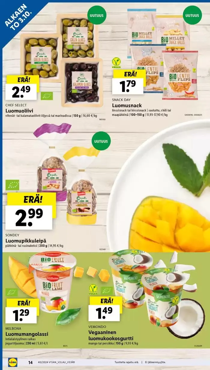 Uusia tarjouksia löydettäväksi voimassa alkaen 30. syyskuuta - 9. lokakuuta 2024 - Tarjouslehti sivu 14