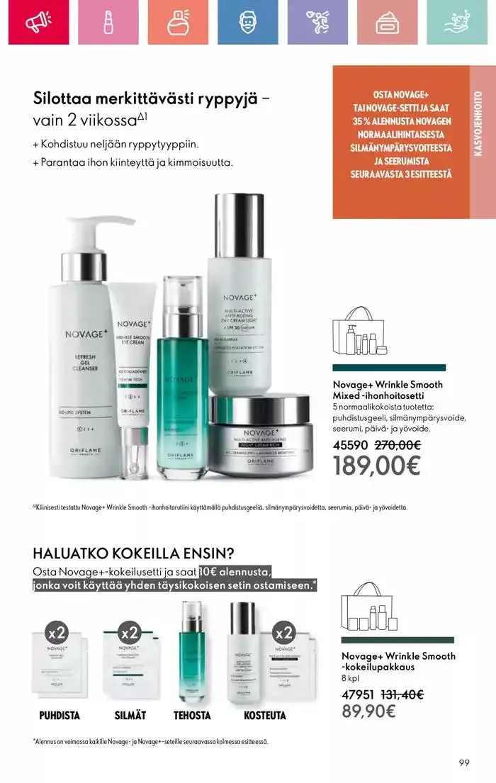 Oriflame tarjoukset voimassa alkaen 9. maaliskuuta - 29. maaliskuuta 2025 - Tarjouslehti sivu 99