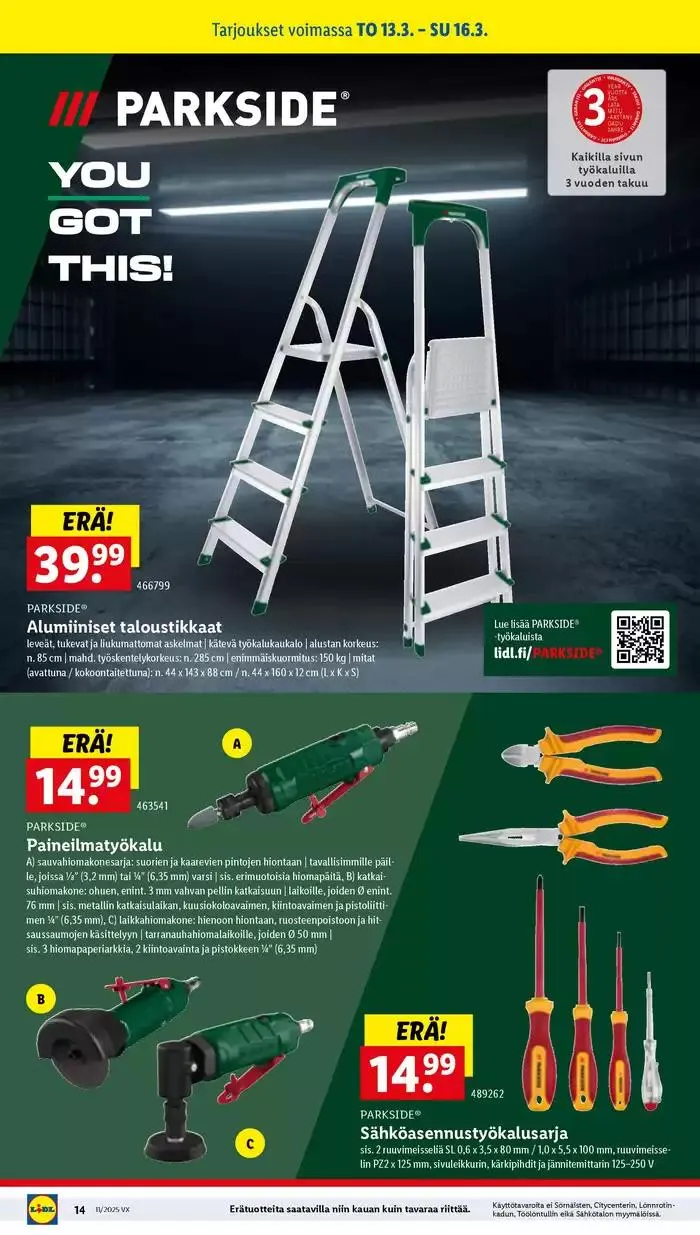 Ajankohtaiset erikoiskampanjat voimassa alkaen 10. maaliskuuta - 19. maaliskuuta 2025 - Tarjouslehti sivu 16