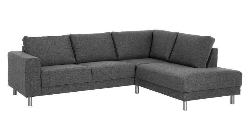 GAMMA-kulmasohva Hygge-kangas, tummanharmaa, kätisyys: oikea