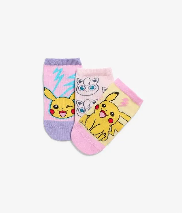 3 parin pakkaus Pokémon-nilkkasukkia