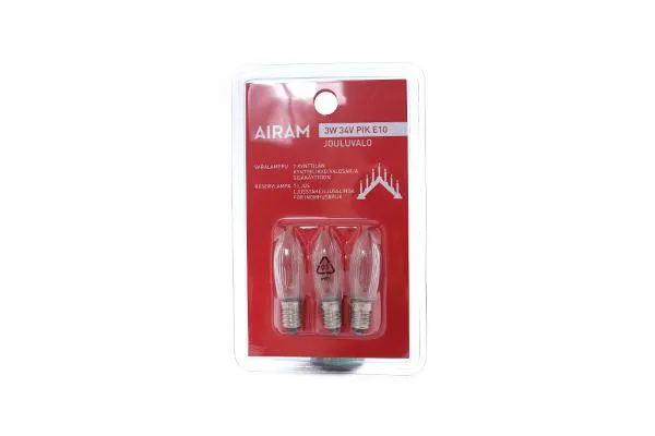 AIRAM VARALAMPPU 3KPL 3W/34V/E10