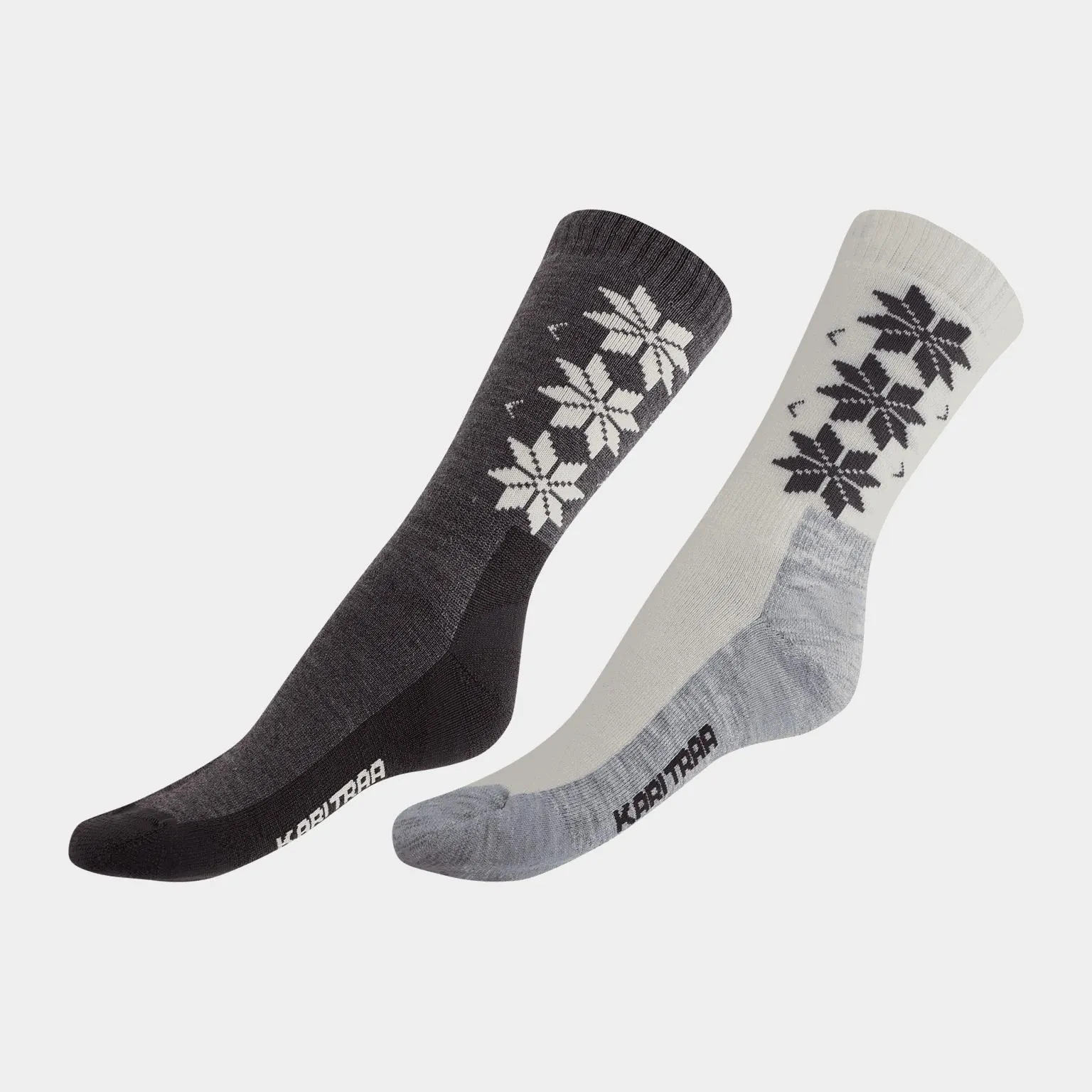 KT Wool Sock 2 PK, naisten sukat - Harmaa