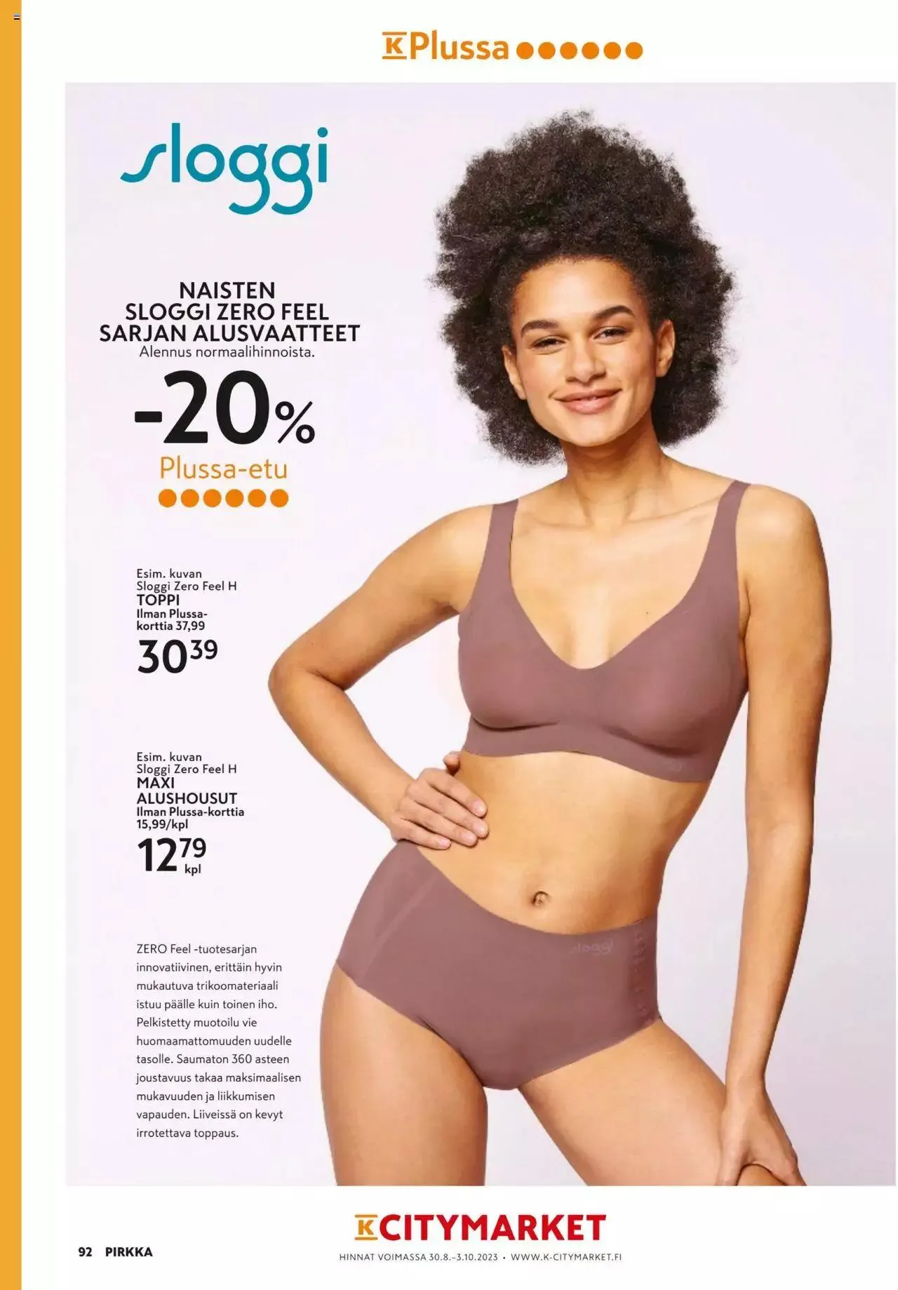 K-Market tarjoukset Pirkka 9/2023 voimassa alkaen 30. elokuuta - 3. lokakuuta 2023 - Tarjouslehti sivu 92