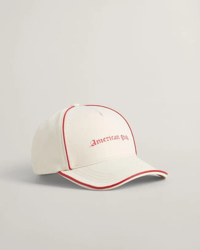 Kanvaslippalakki nahkatereillä