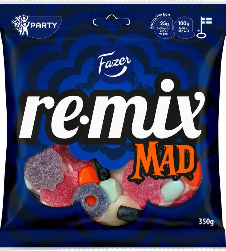 Fazer Remix Mad karkkipussi 350g