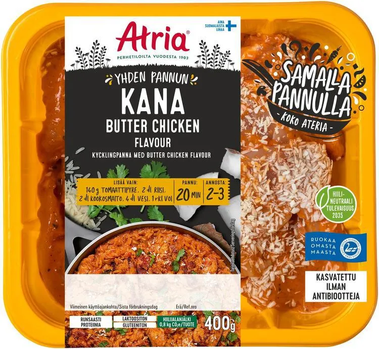 Atria Yhden Pannun Kana Butter Chicken Flavour 400g