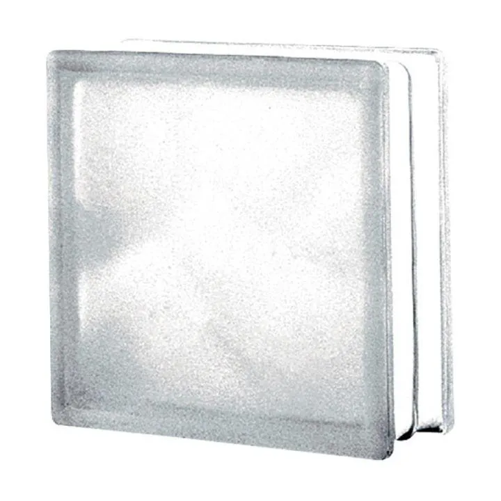 Lasitiili Seves Glassblock Wave Sahara Hiekkapuhallettu 19 x 19 x 8 cm