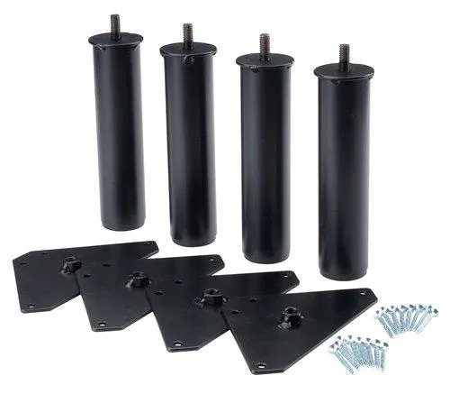 Sängynjalat Ø3,5xK15cm musta 4 kpl/pkt