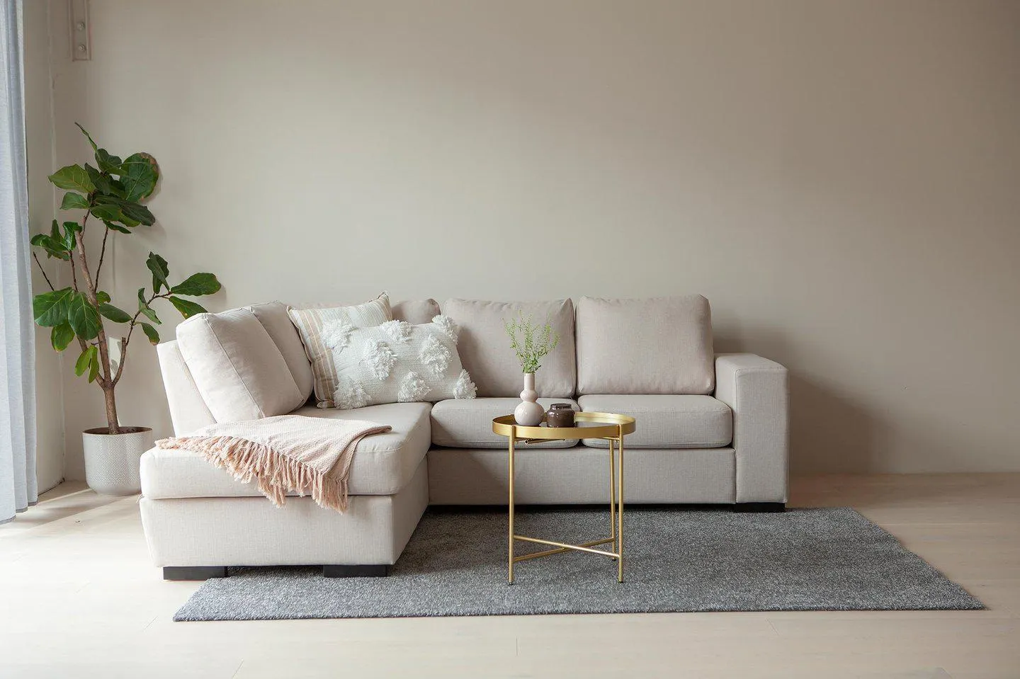 avokulmasohva (vasen) beige