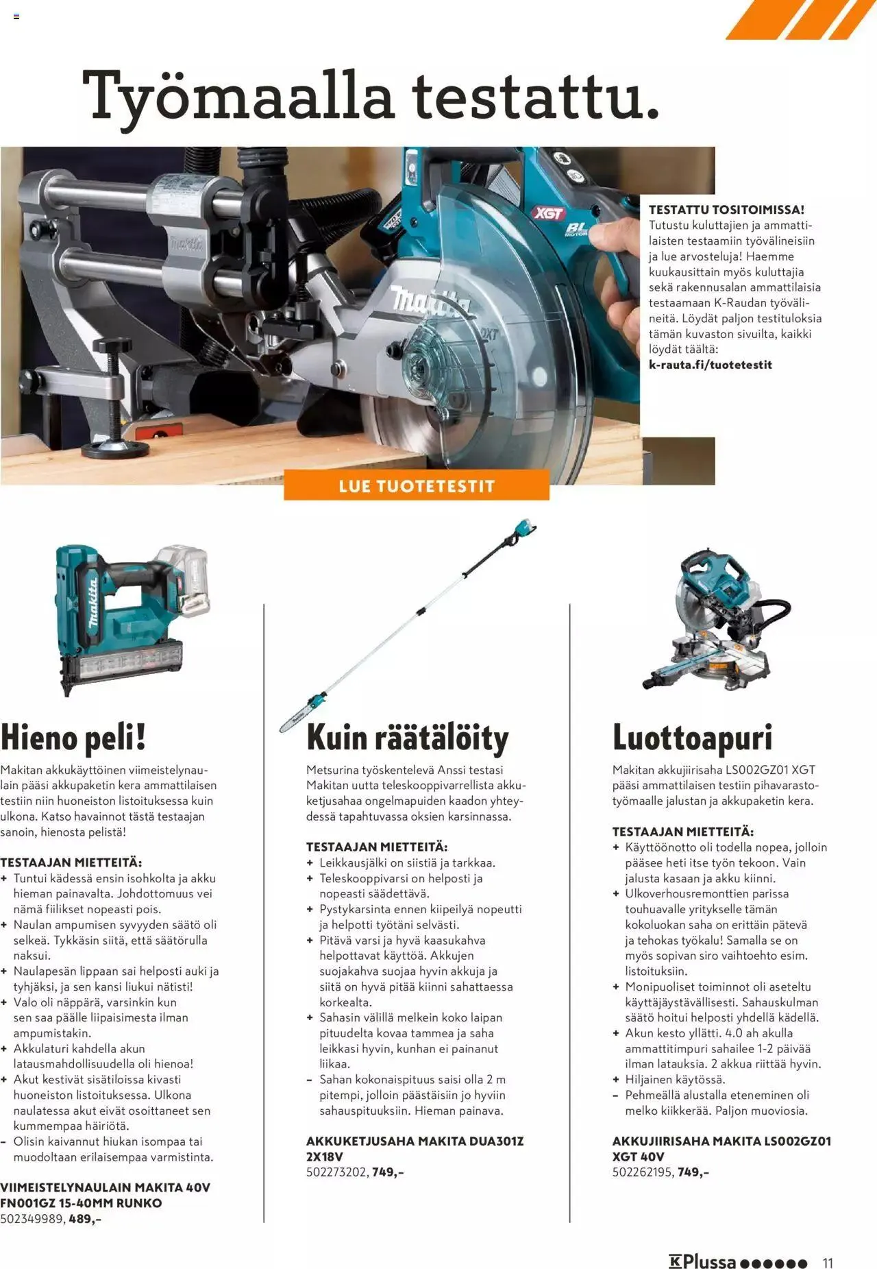 K-Rauta tarjoukset - Pakissa voimassa alkaen 1. elokuuta - 30. syyskuuta 2023 - Tarjouslehti sivu 11