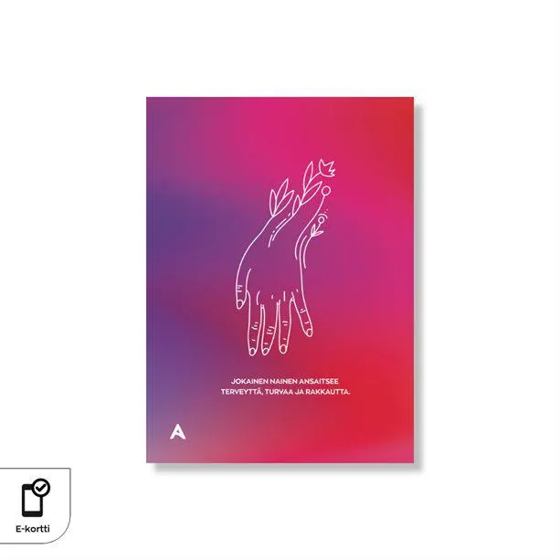 Hyväntekeväisyyskampanjan E-KORTTI "Jokainen nainen"