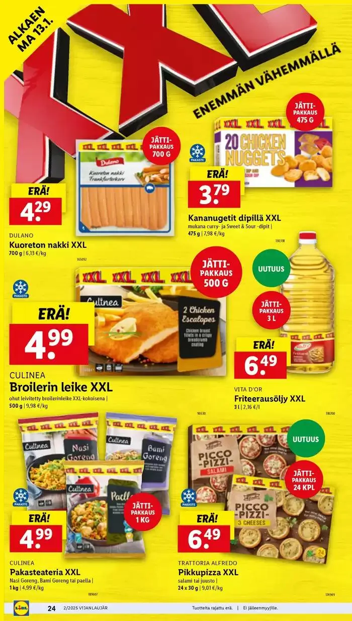 Tarjouksia tarjoushaukoille voimassa alkaen 6. tammikuuta - 15. tammikuuta 2025 - Tarjouslehti sivu 26