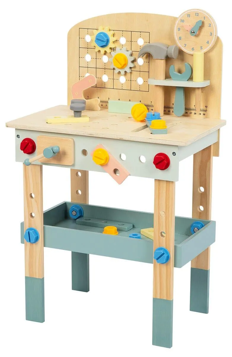 Puinen työpenkki lapsille, 46 osaa, yli 3-vuotiaille