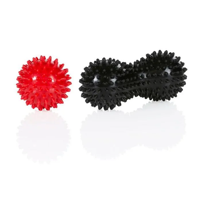 Spikey massage ball combo -hierontapallosetti