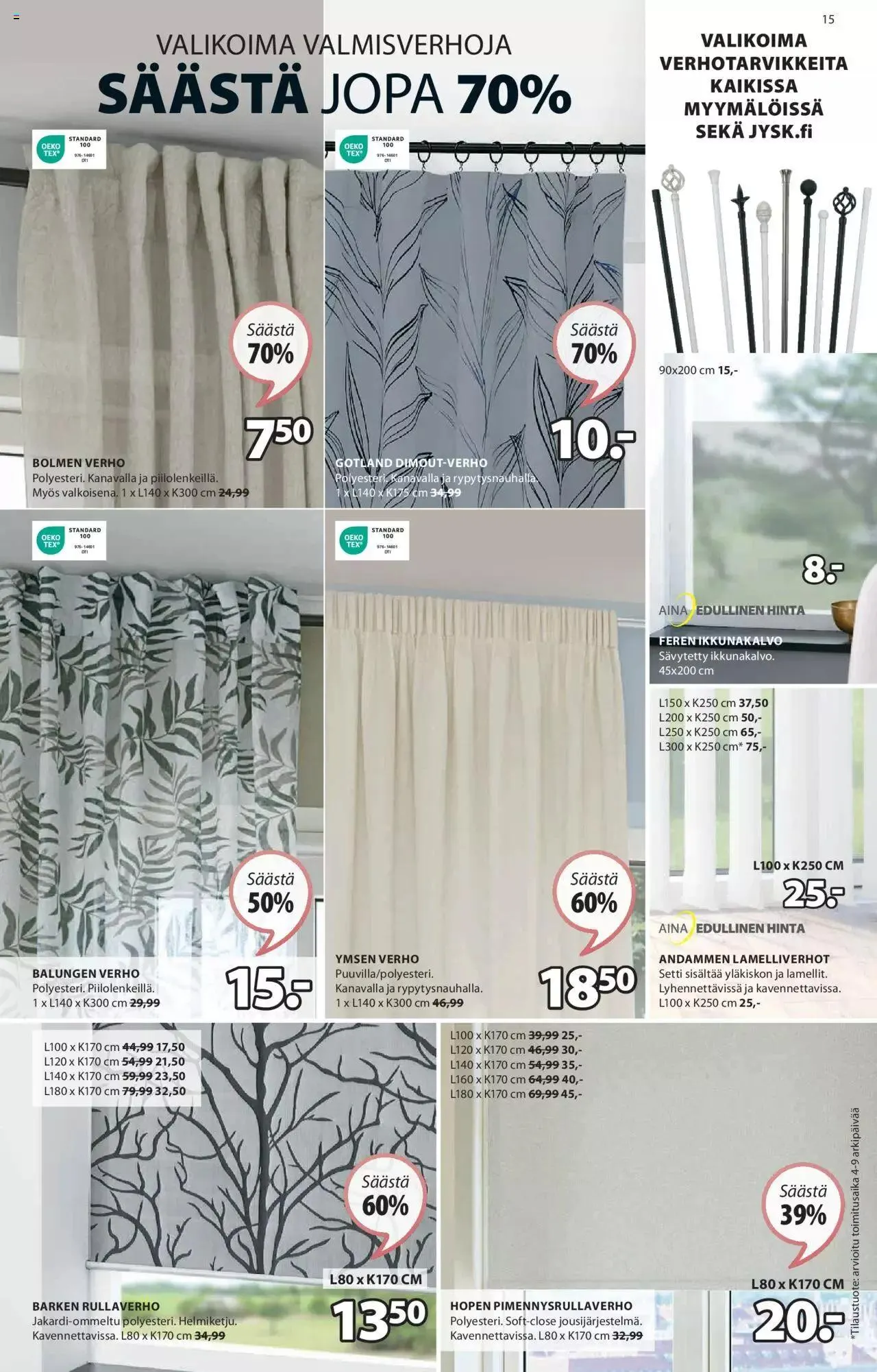 JYSK tarjoukset voimassa alkaen 15. huhtikuuta - 12. toukokuuta 2024 - Tarjouslehti sivu 15