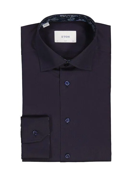 Slim Fit Floral Effect Signature -kauluspaita