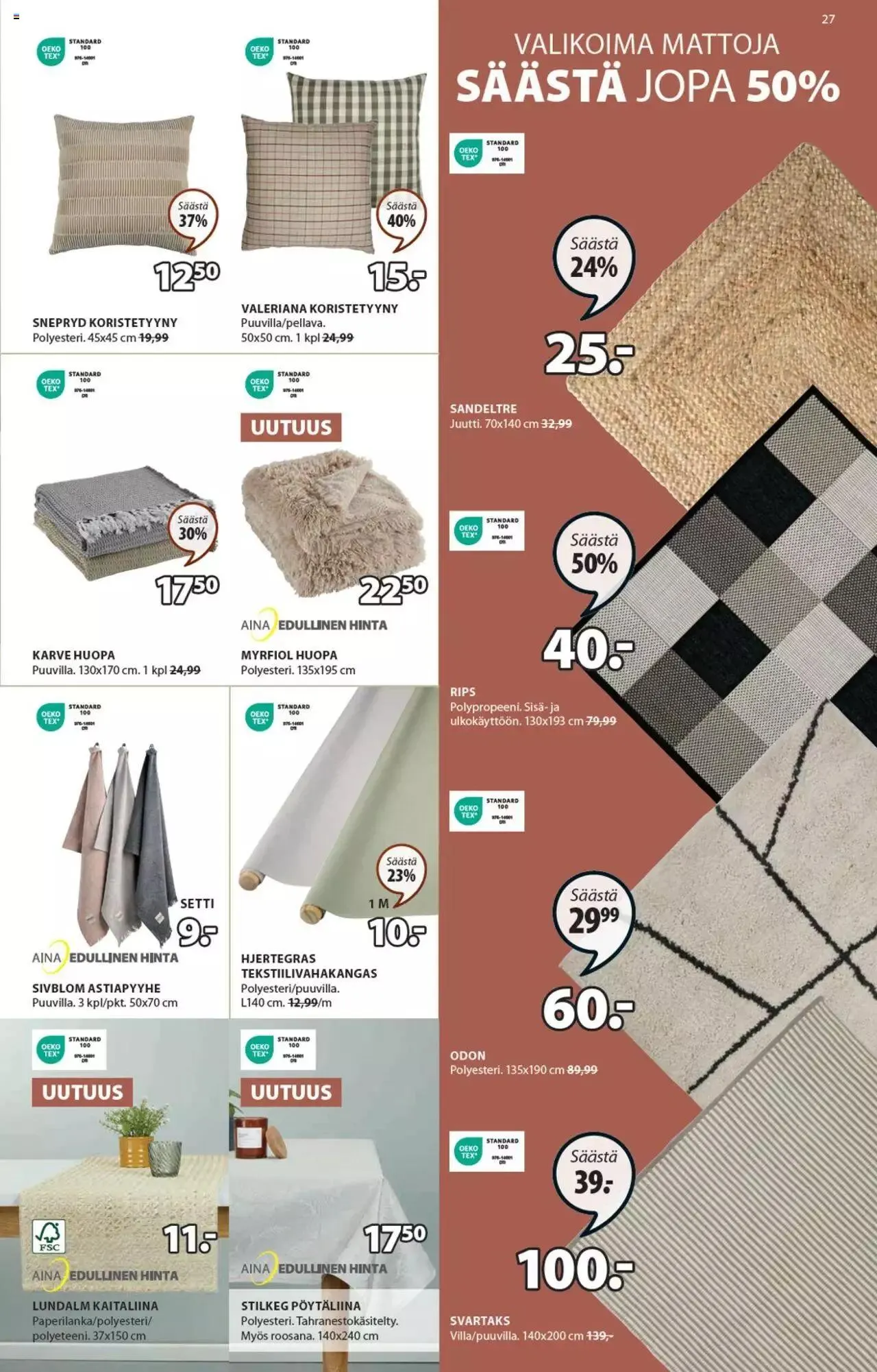 JYSK - Viikon tarjoukset voimassa alkaen 28. elokuuta - 31. joulukuuta 2023 - Tarjouslehti sivu 28