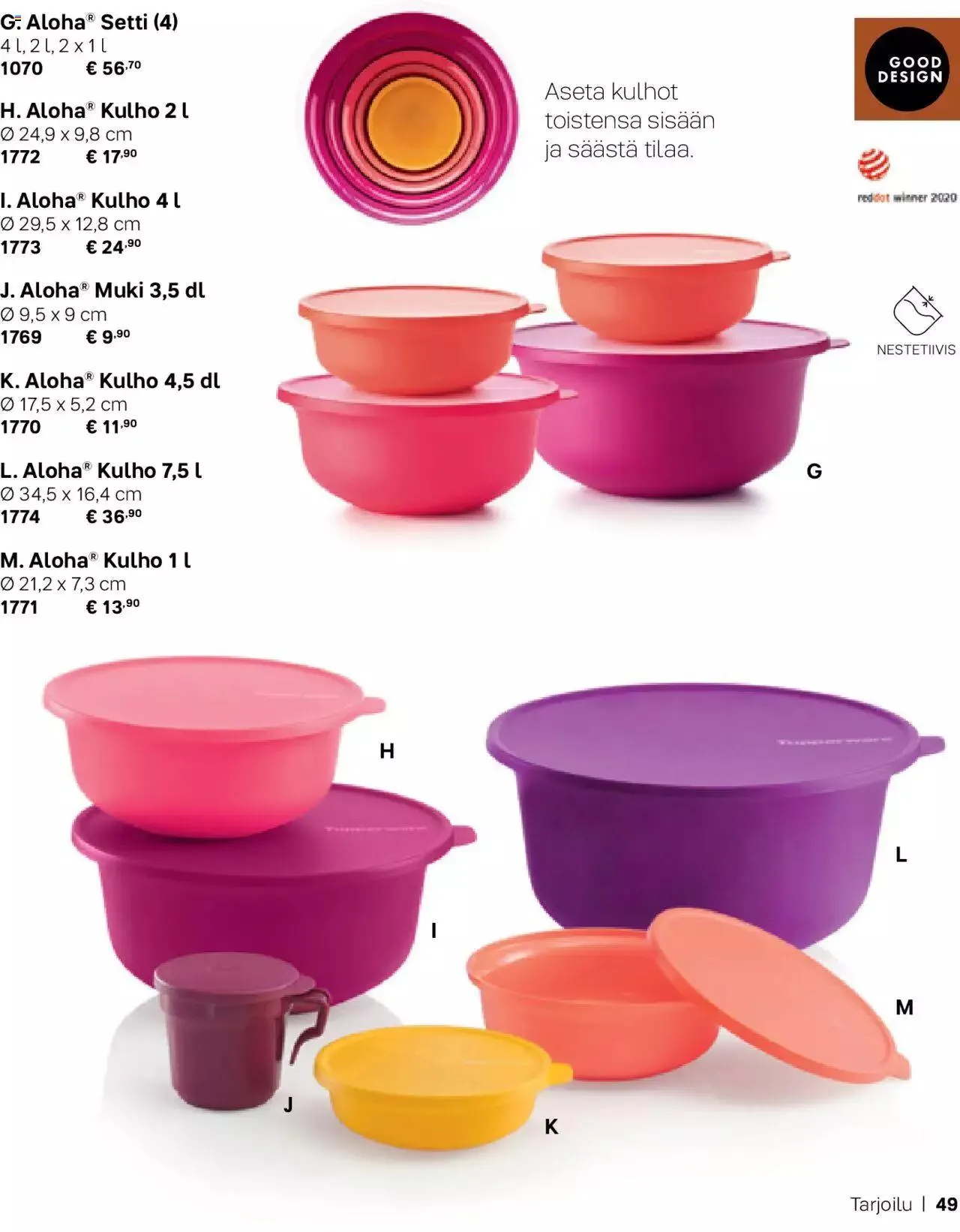 Tupperware tarjoukset Syksy / Talvi 2023-24 voimassa alkaen 29. syyskuuta - 31. joulukuuta 2023 - Tarjouslehti sivu 49