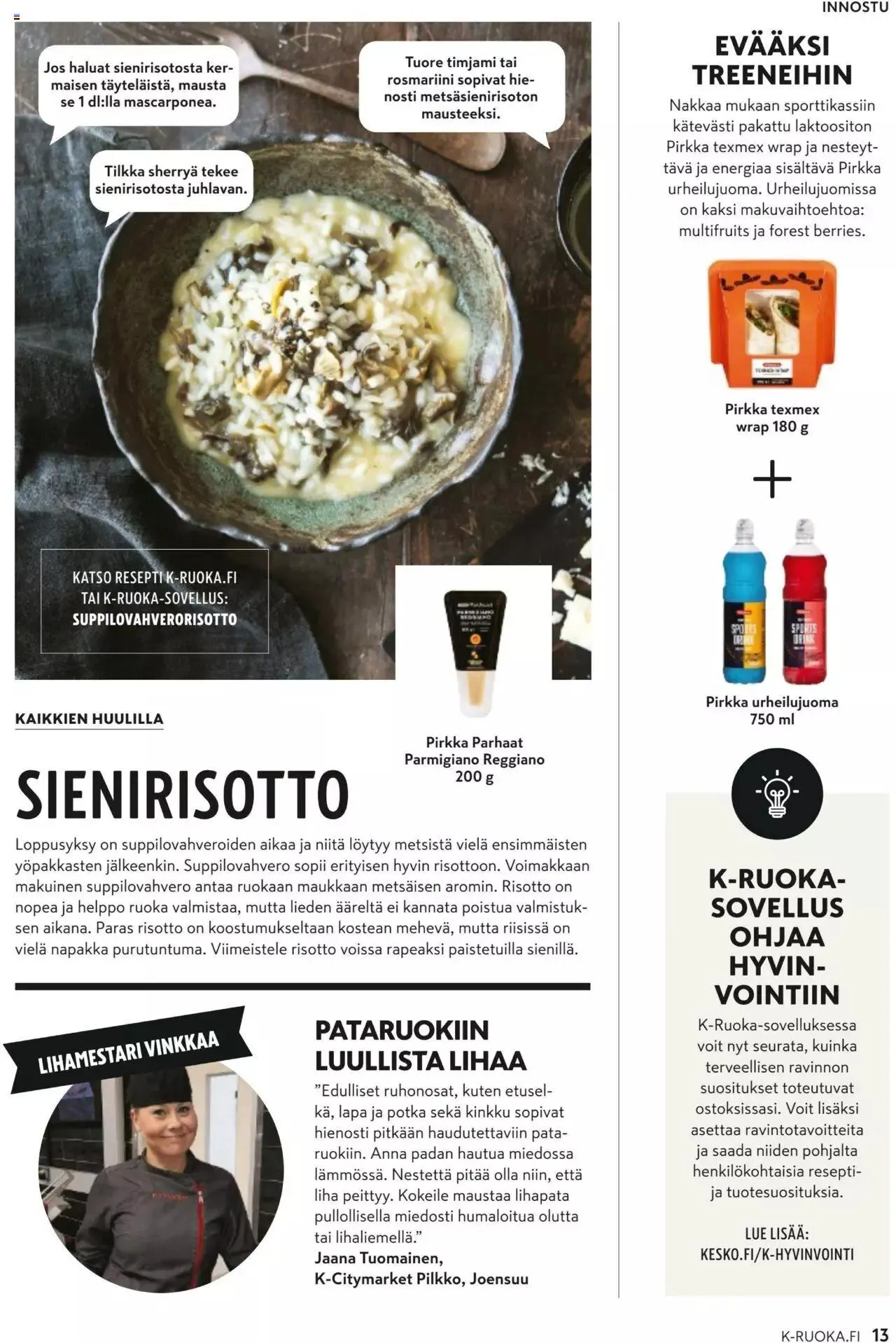 K-Citymarket - K-Ruoka voimassa alkaen 4. lokakuuta - 31. lokakuuta 2023 - Tarjouslehti sivu 13