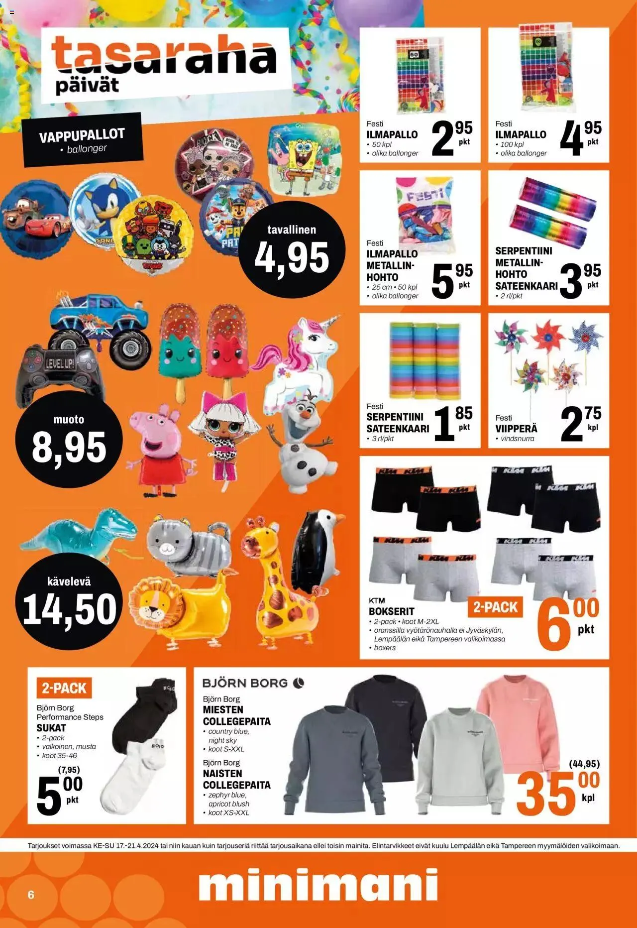 Minimani tarjoukset voimassa alkaen 17. huhtikuuta - 21. huhtikuuta 2024 - Tarjouslehti sivu 6