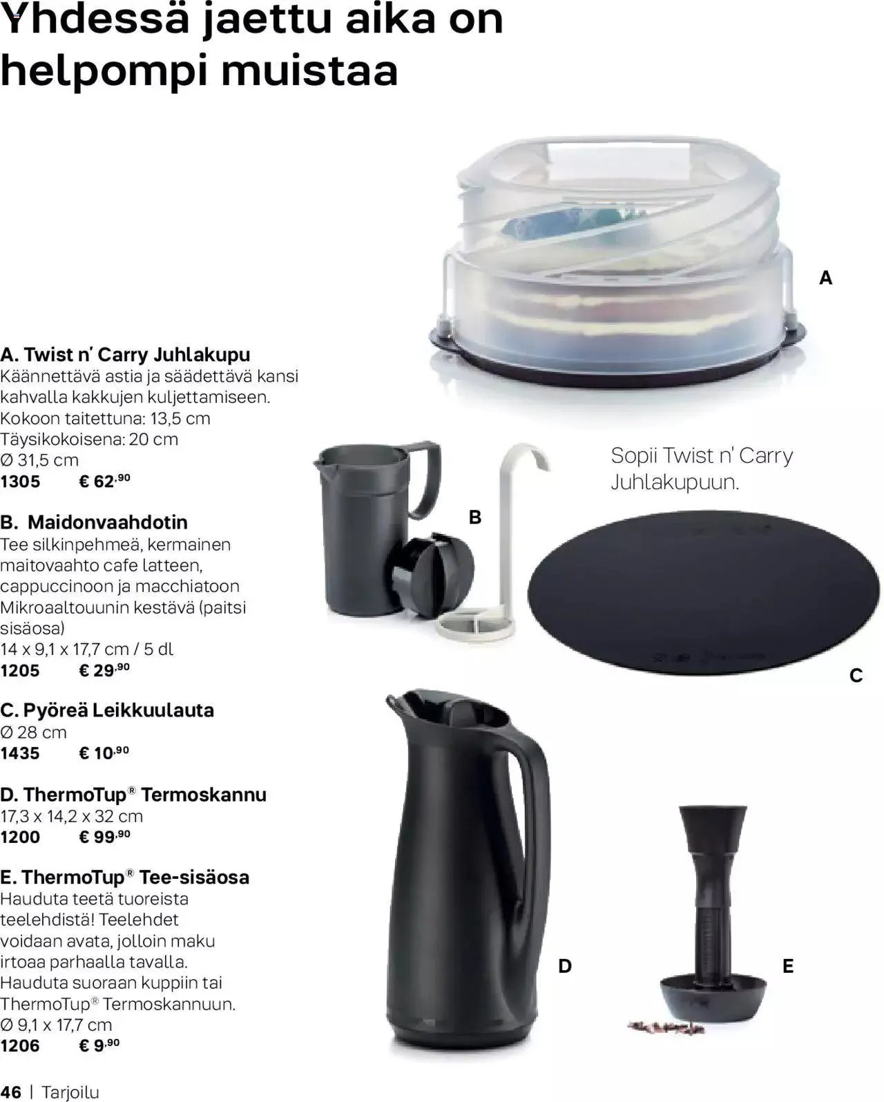 Tupperware tarjoukset Syksy / Talvi 2023-24 voimassa alkaen 29. syyskuuta - 31. joulukuuta 2023 - Tarjouslehti sivu 46