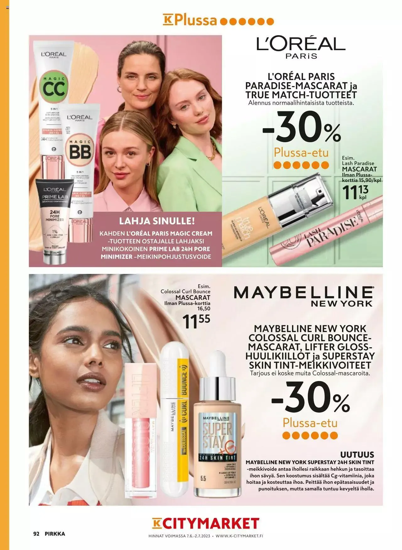 K-Market tarjoukset Pirkka 6–8/2023 voimassa alkaen 7. kesäkuuta - 29. elokuuta 2023 - Tarjouslehti sivu 92