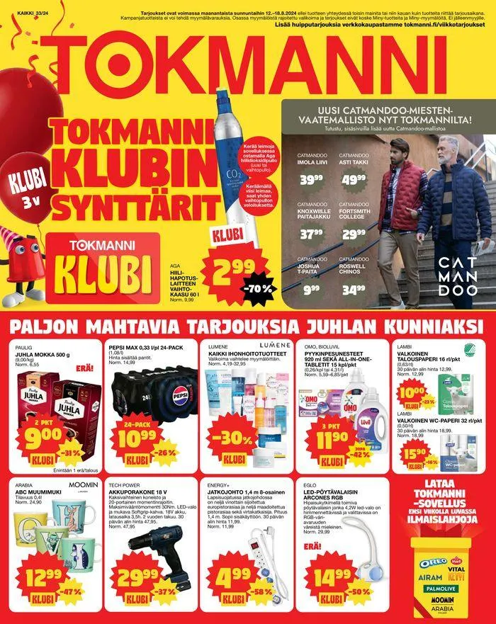 Tarjoussanomat voimassa alkaen 12. elokuuta - 26. elokuuta 2024 - Tarjouslehti sivu 1