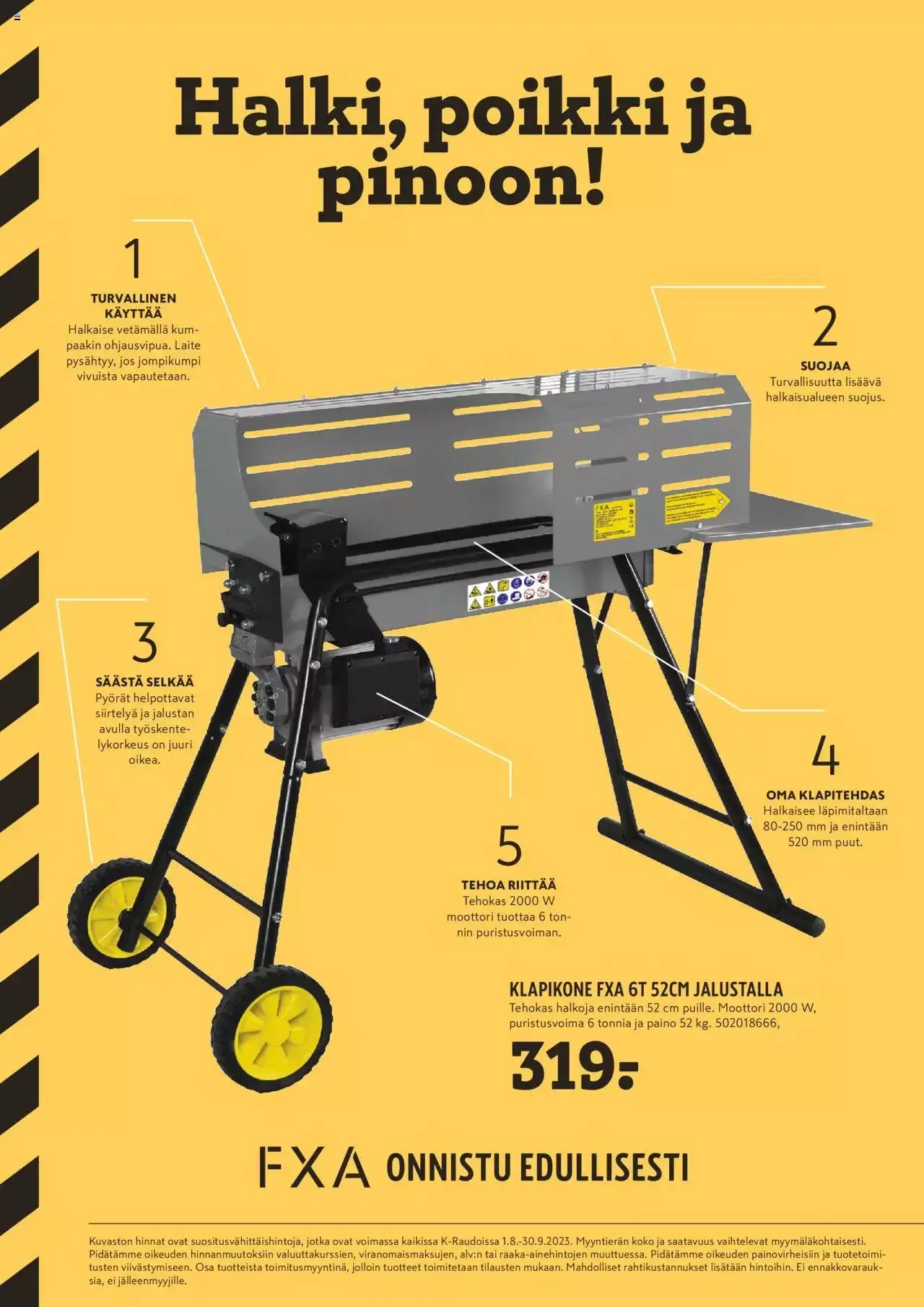 K-Rauta tarjoukset - Pakissa voimassa alkaen 1. elokuuta - 30. syyskuuta 2023 - Tarjouslehti sivu 52